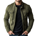 Men's Retro Casual Cotton Zipper Stand Collar Jacket MTA2645L3TO