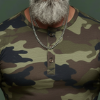 Men's Classic Casual Tough-guy Style Camouflage Cotton Blend Henley Neck Long-sleeved T-shirt MTA2636L1K