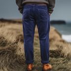 Men's Classic Blue-purple Corduroy Straight-leg Casual Pants MTA0133K3U